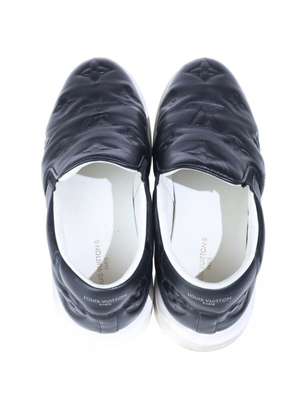 Louis Vuitton Beverly Hills Line Monogram Slip on Low Cut Sneakers Black - Picture 4 of 6